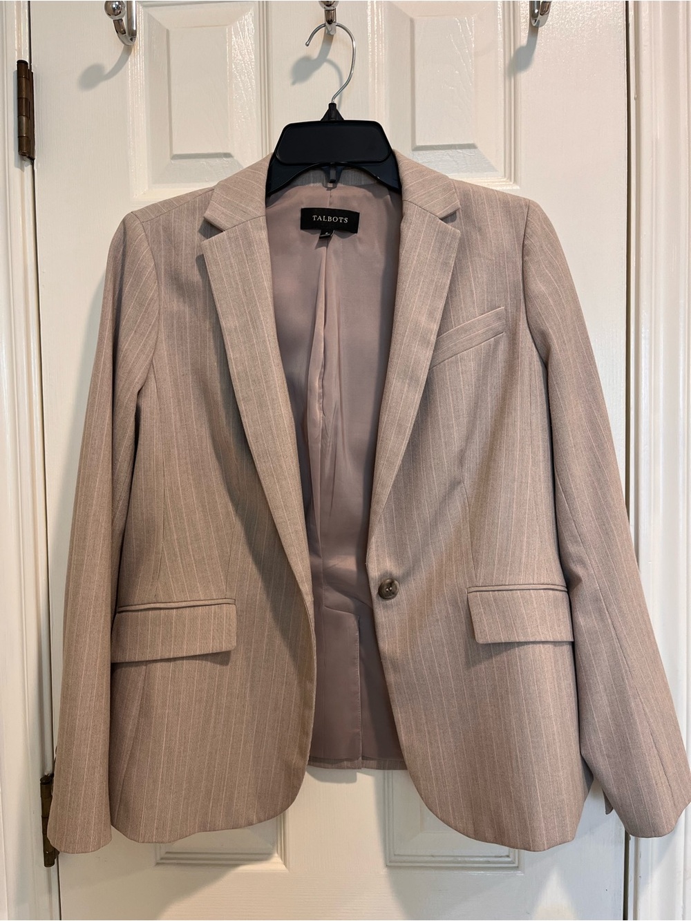 Talbots Light Blush Pinstripe Blazer